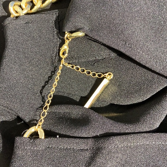 Michael Kors Chain Halter Neck Mini Black Dress - Picture 11 of 15